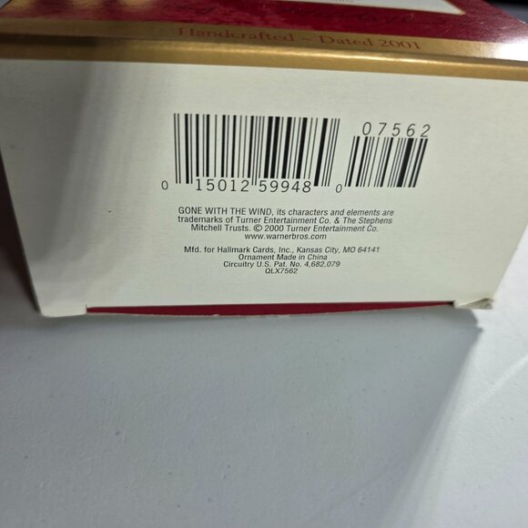Hallmark Keepsake 2001 Gone With The Wind Ornament Scarlett  Rhett farewell - Picture 10 of 10